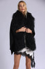 Minnie Rose, Mongolian Fur Cape, Black
