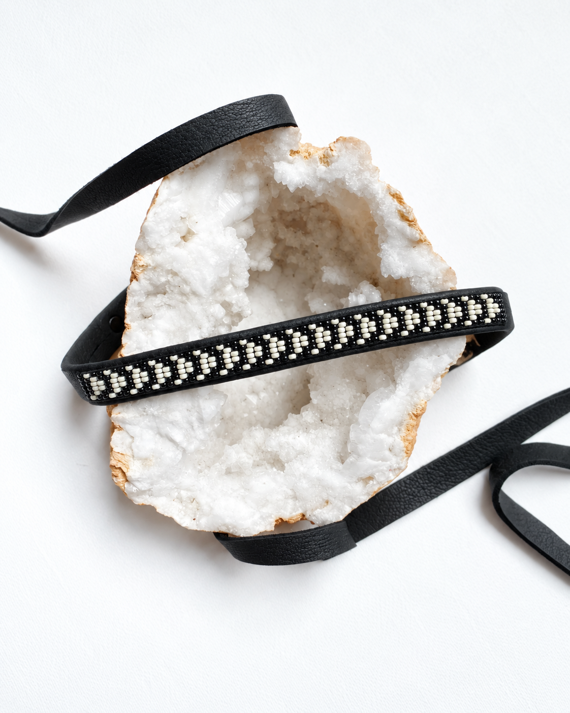 Leather Sage, Beaded Lariat