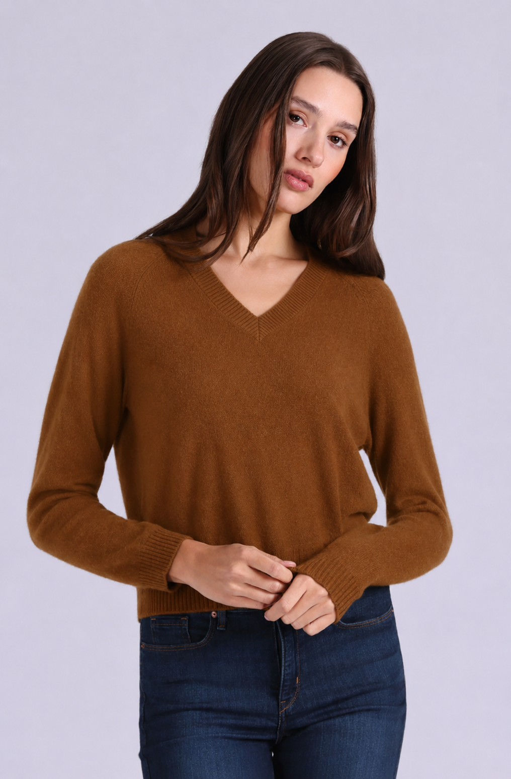 MR, Cashmere Shrunken V Neck