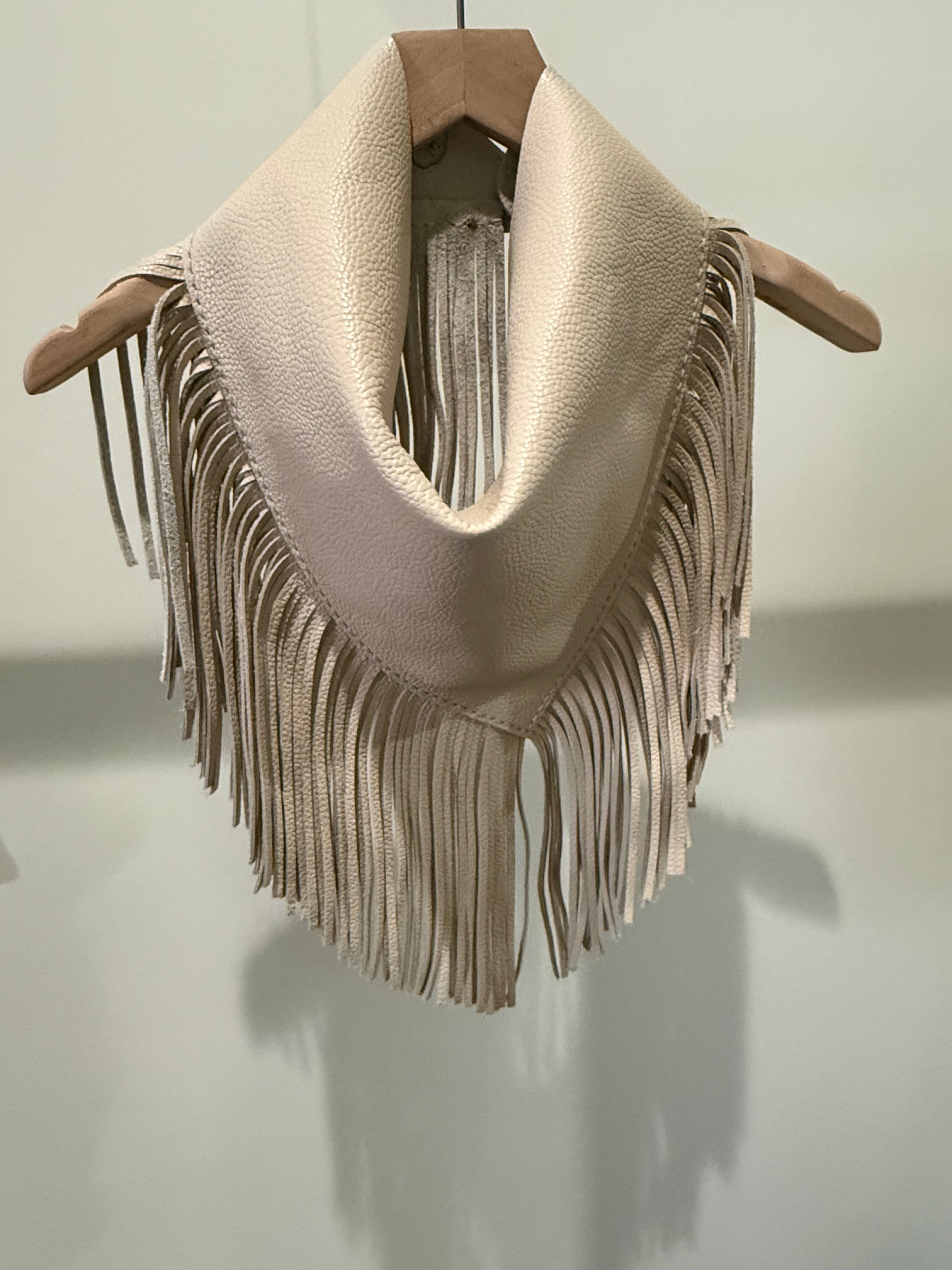 Sable Western "Kellie," Leather Fringe Scarf