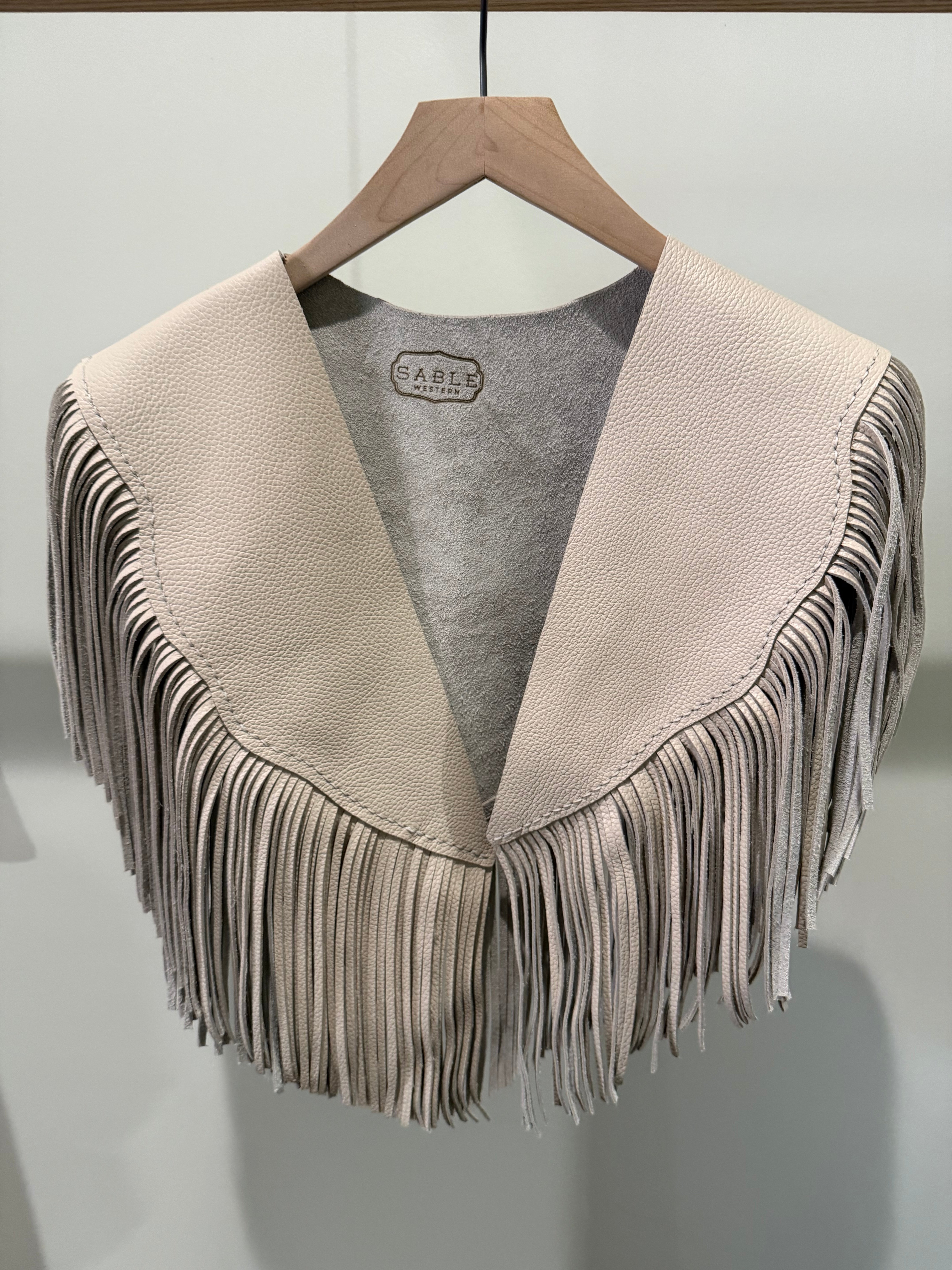 Sable Western "Plain Jane," Leather Fringe Shawl