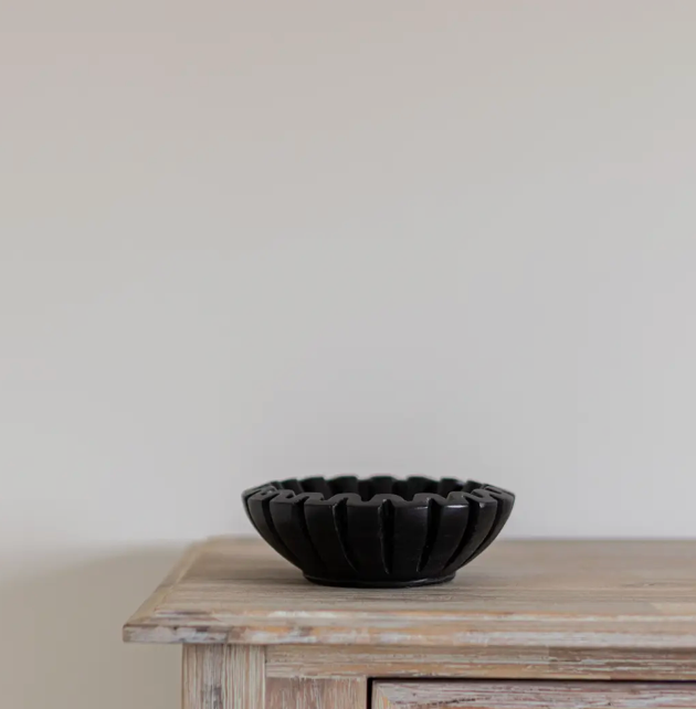 Luxe B Co., Scalloped Marble Bowl