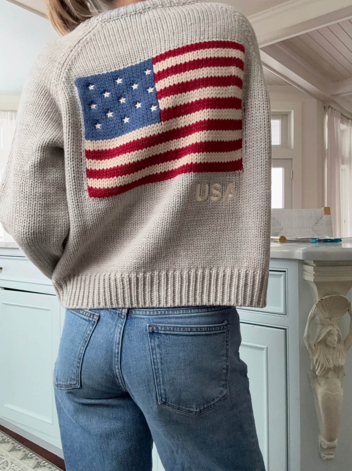 le field, American Flag Cardigan