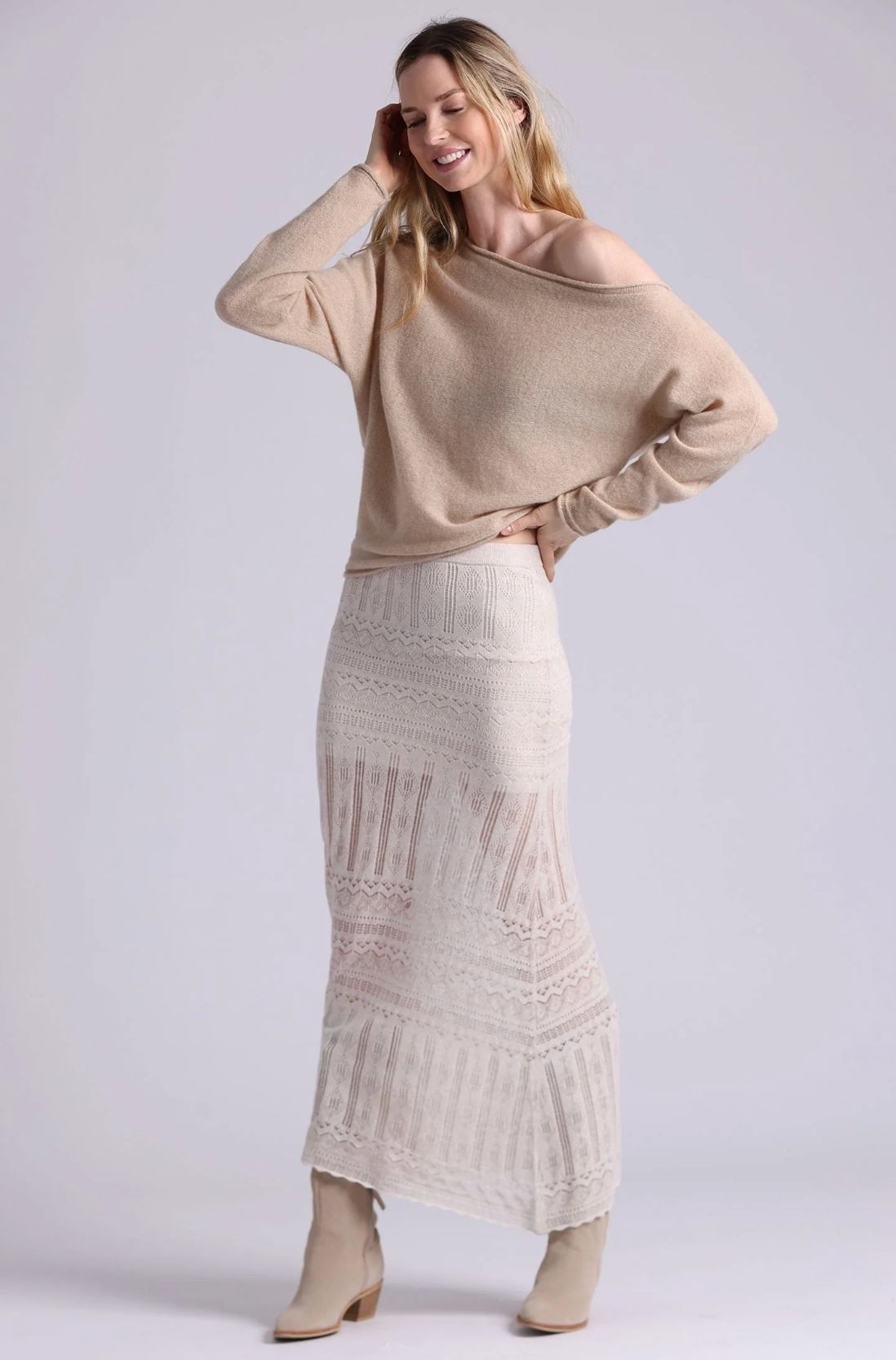 Minnie Rose, Cotton Lace Skirt