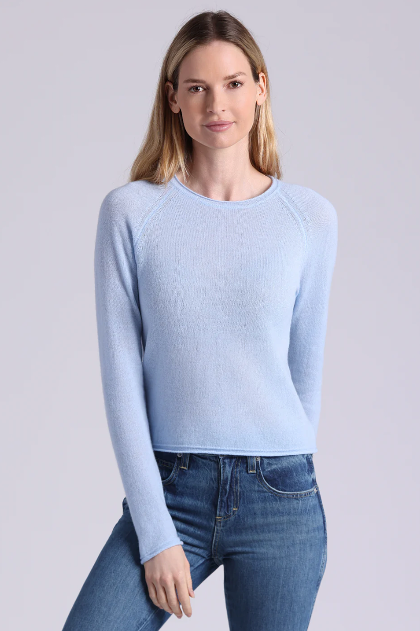 Minnie Rose, Sheer Raglan Crew, TS