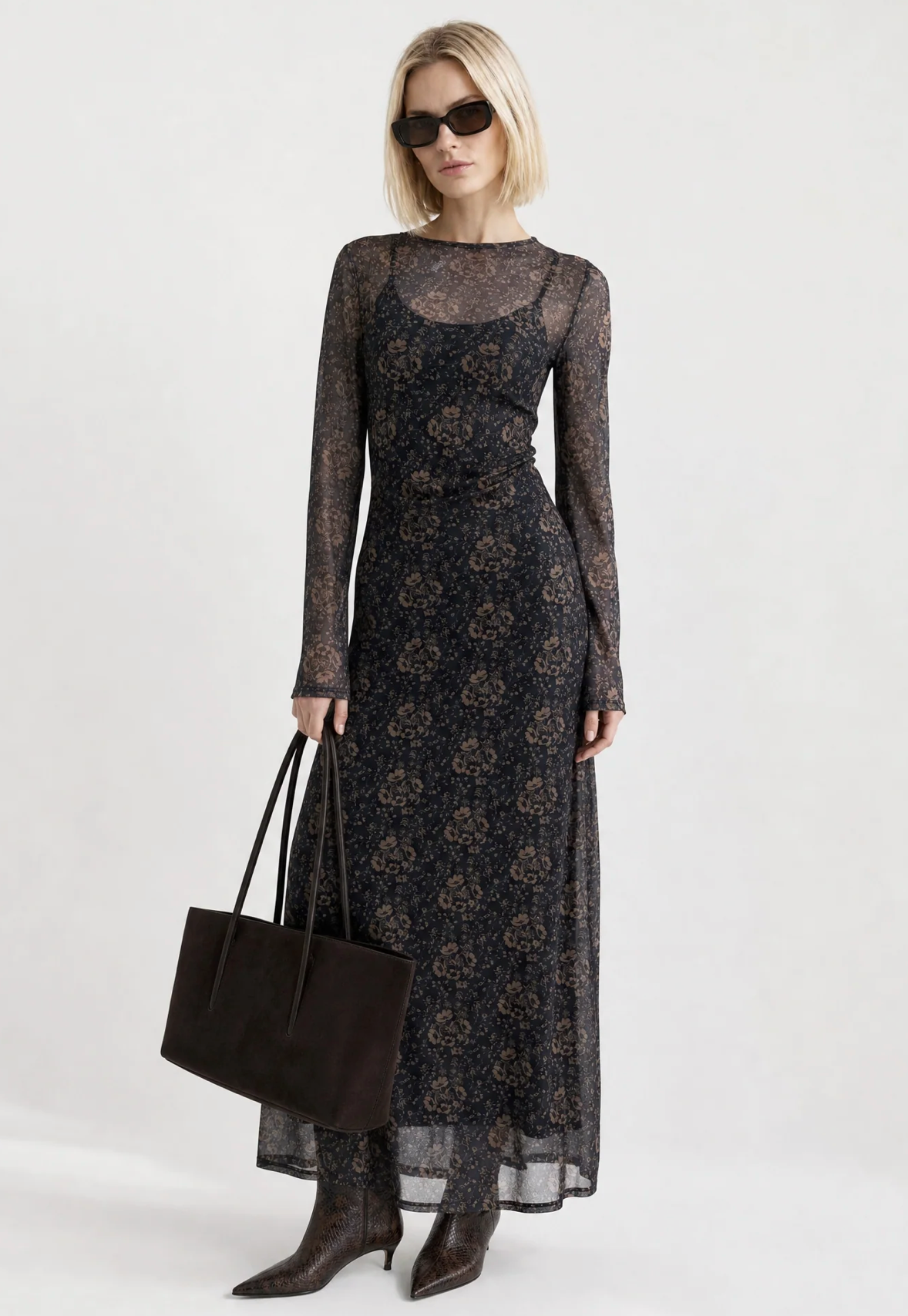 Amanda Maria, Mesh Print Dress