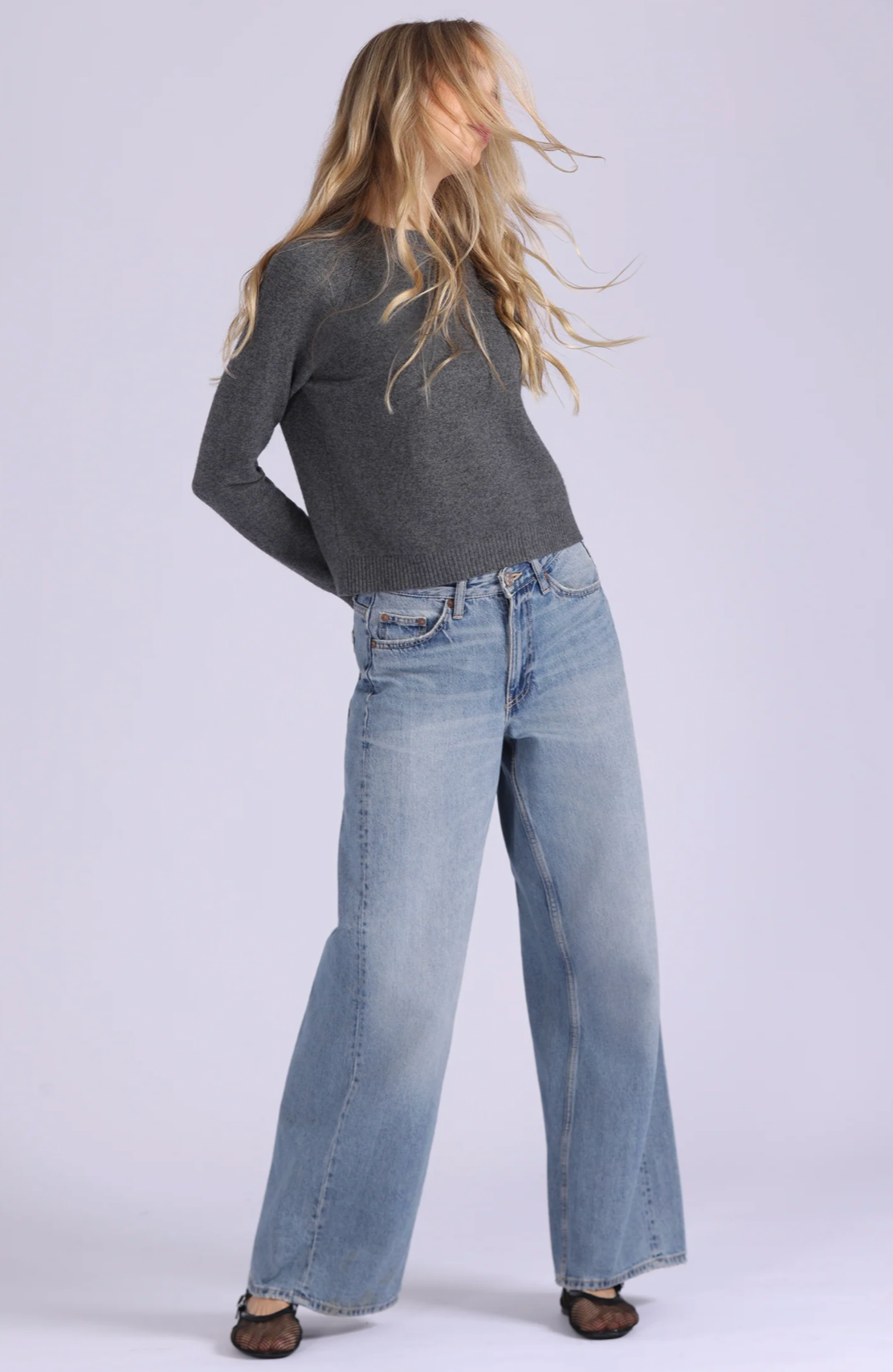 MR, Cashmere Shrunken Crew Neck