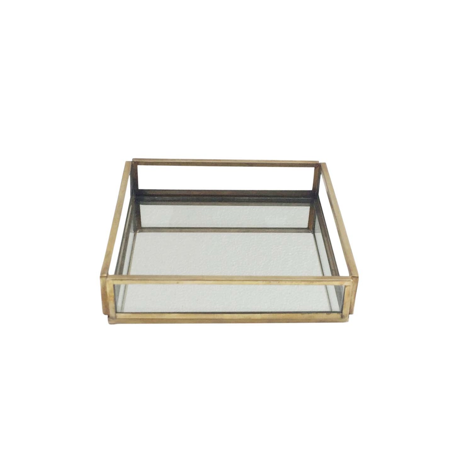 A + R, Brass + Glass Jewelry Tray