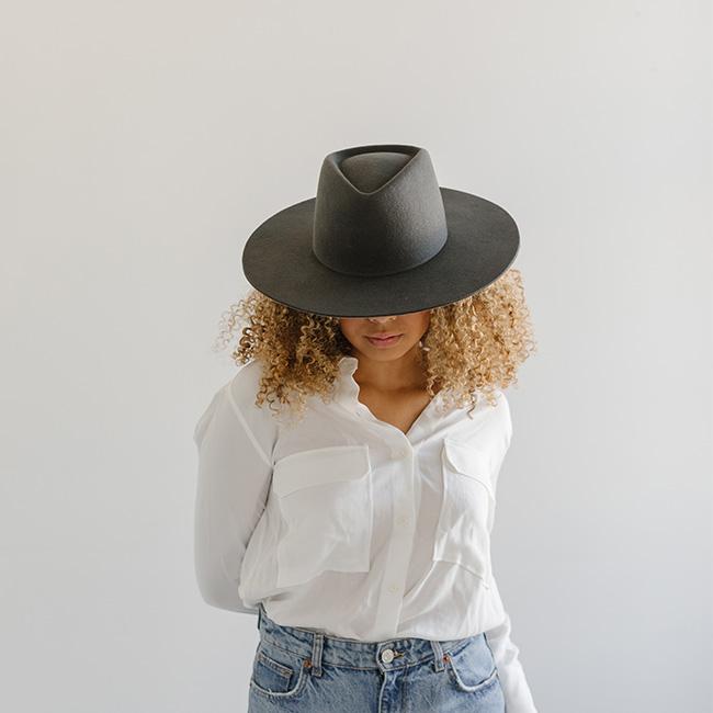 Gigi Pip, Dakota Wide Brim, Dark Grey