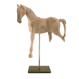 Resin Horse in Stand - Horse Height 9.25 Inches