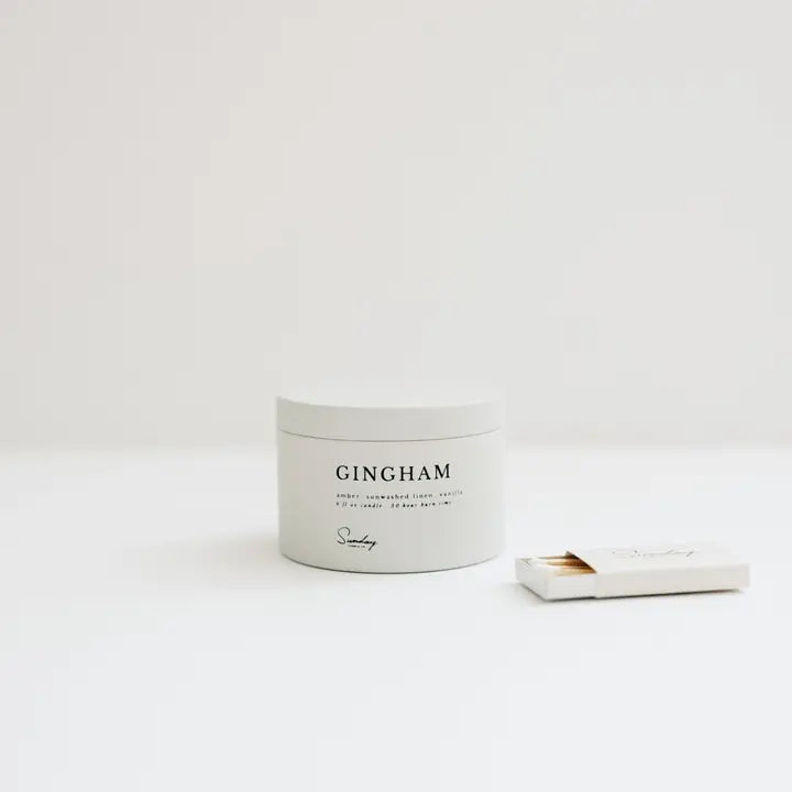 Sunday Candle, Gingham