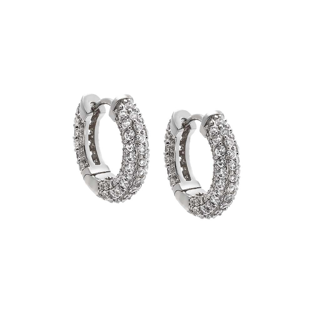 AR, Pave Hoop Earrings