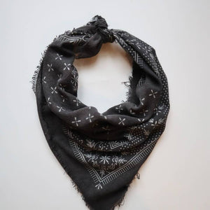 Graphite Classic Print Naturally Dyed Bandana