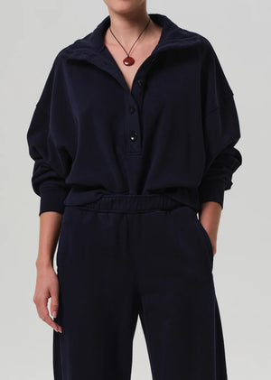 Citizens of Humanity, Funnel Neck Sweatshirt, Navy