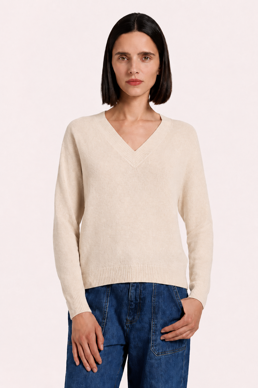 MR, Cashmere Shrunken V, TS