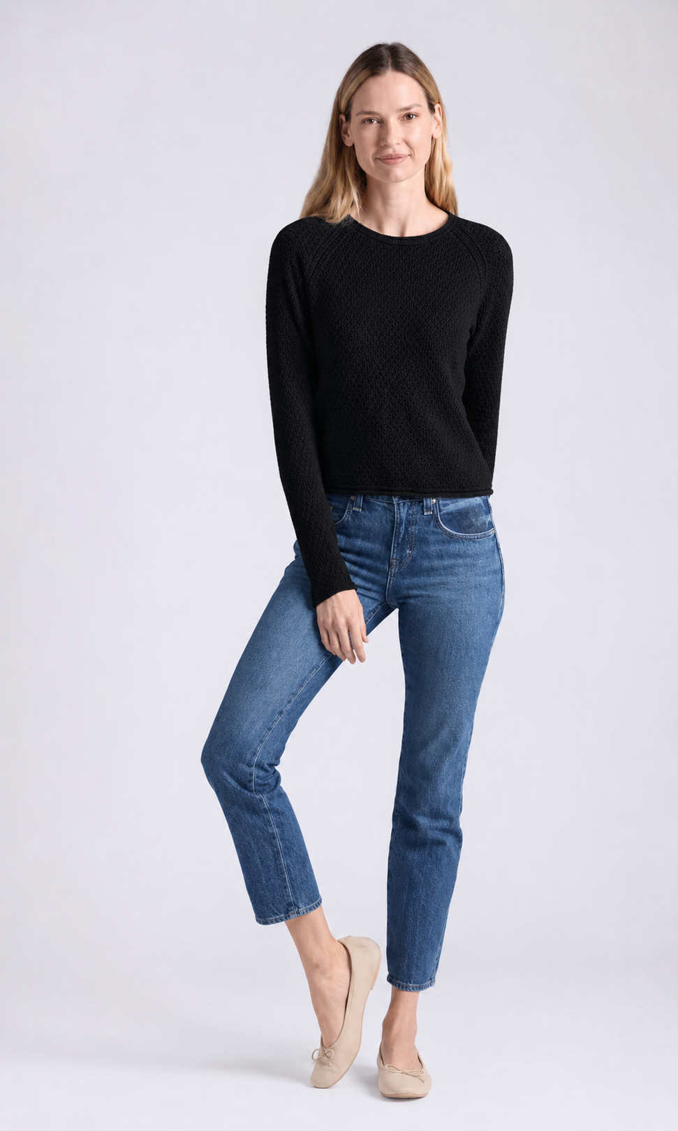 MR, Sheer Raglan Crew, TS