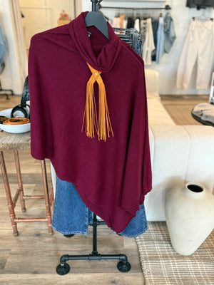 Minnie Rose, Cashmere Funnel Neck Ruana