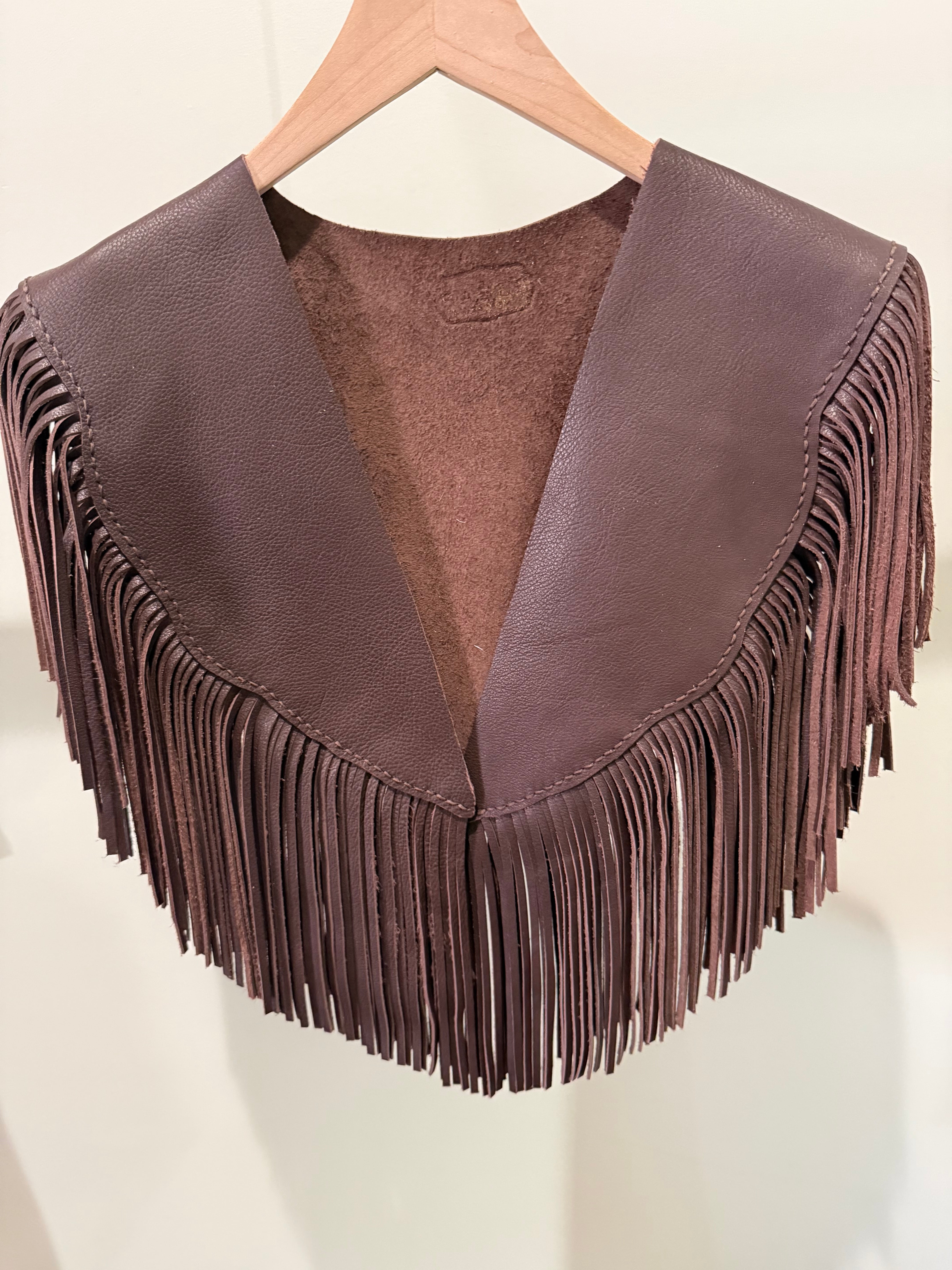 Sable Western "Plain Jane," Leather Fringe Shawl