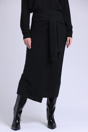 Minnie Rose, Wrap Skirt, Black