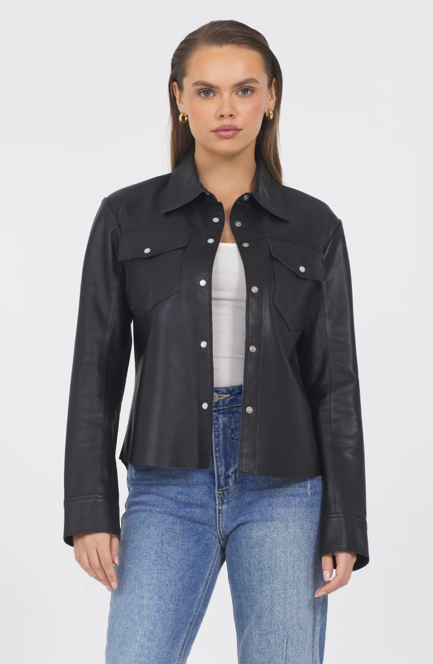 Jakett, Rowan Suede Shirt, Indigo