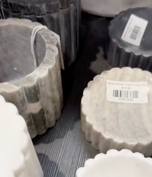 Luxe B Co., Fluted Marble Dish