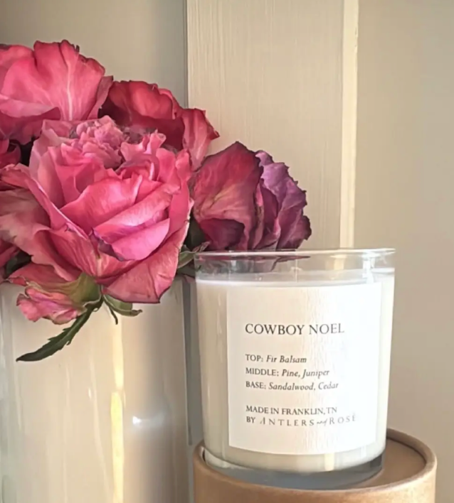 AR Custom Candle, Cowboy Noel Candle