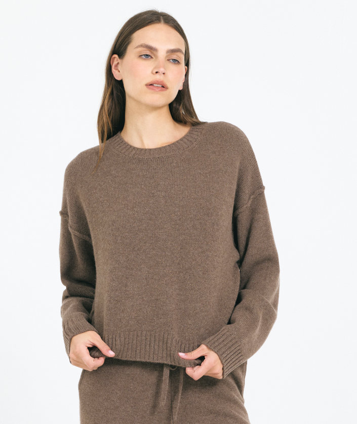 One Grey Day, Annika Cashmere Crewneck Sweater