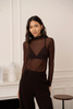 Choklate Paris, Mesh Mock Neck