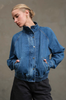 le field, Washed Denim Bomber Jacket