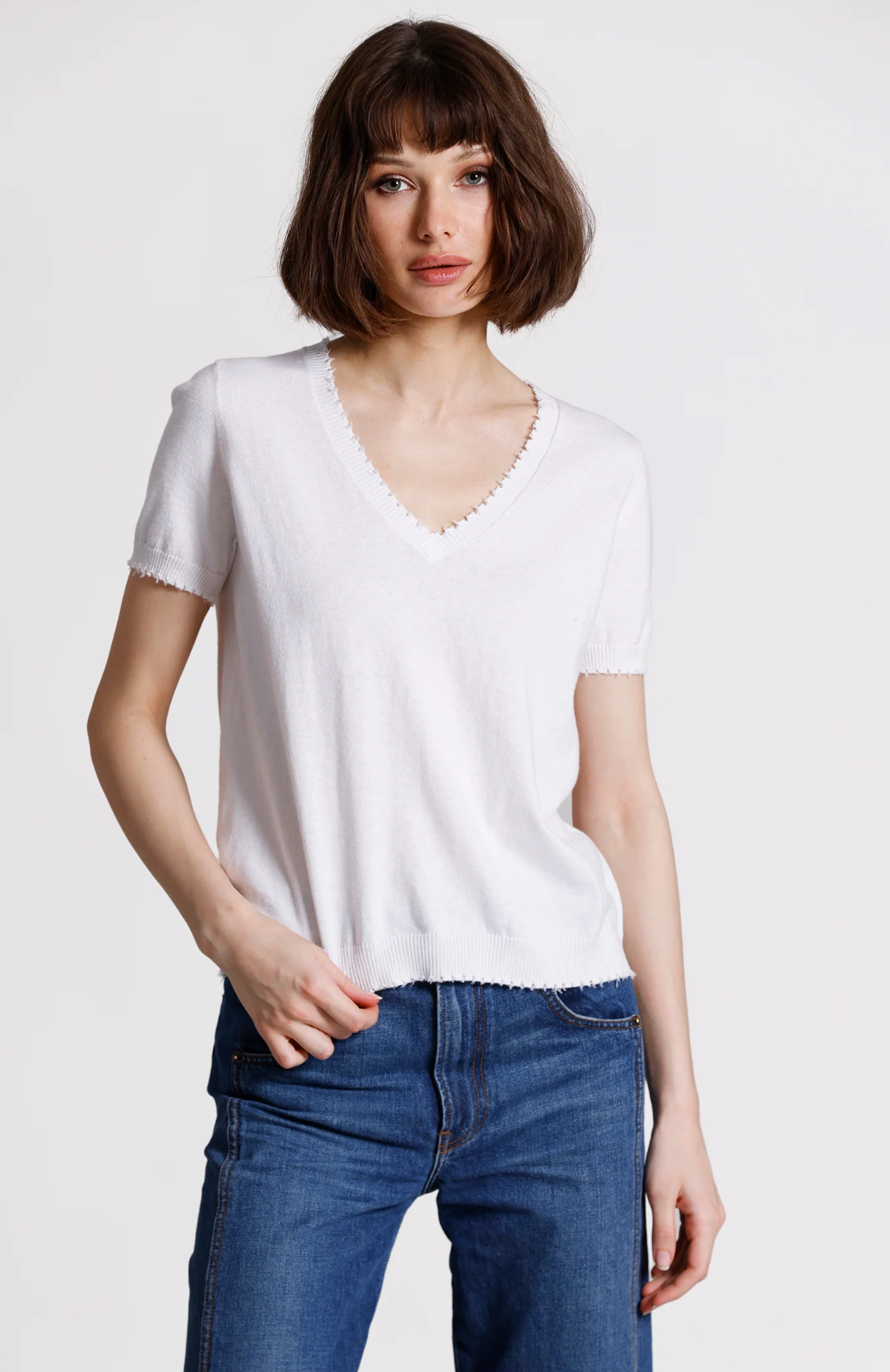 Minnie Rose, CC Frayed V Tee