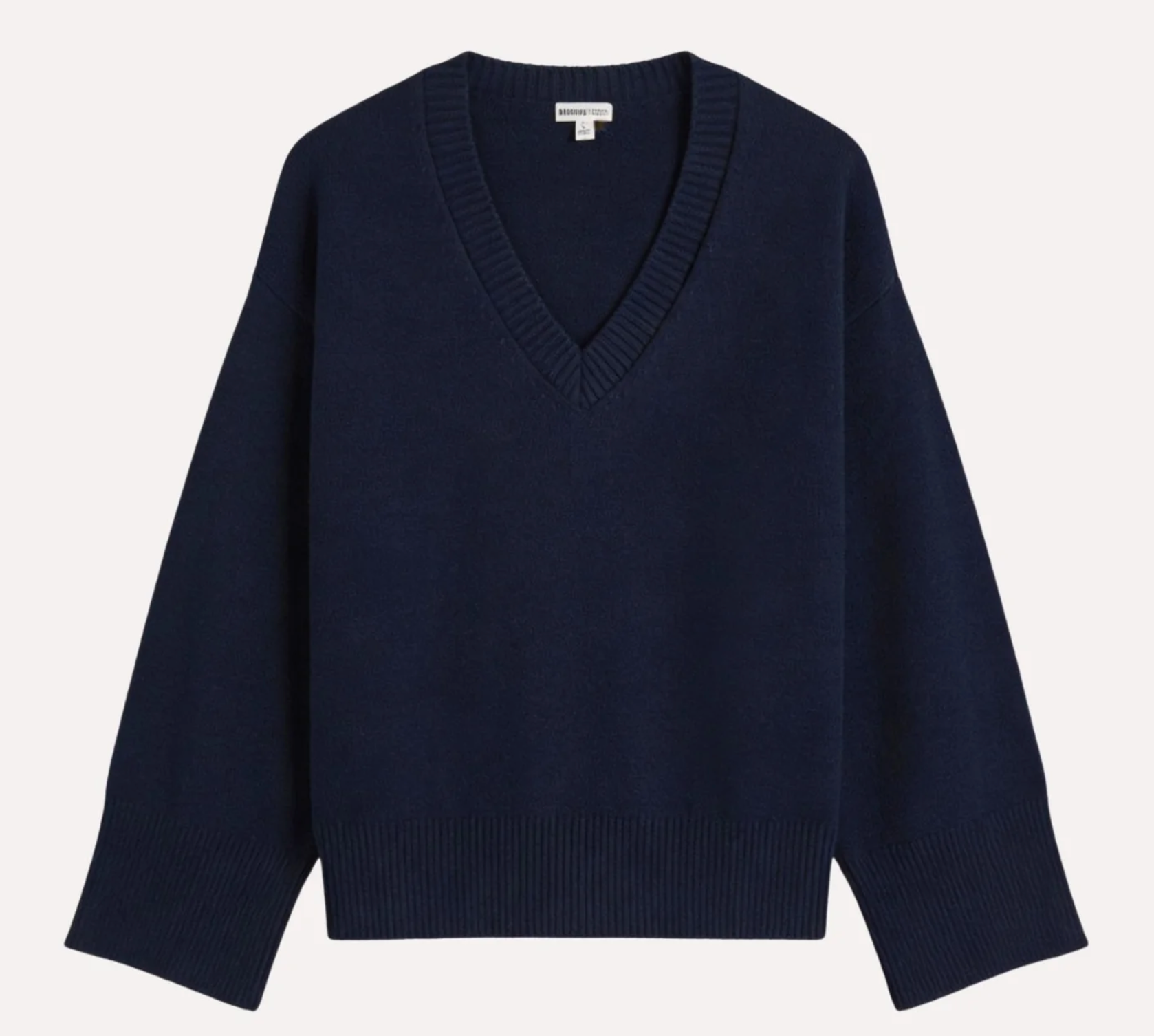 Minnie Rose, Cotton Blend V Neck