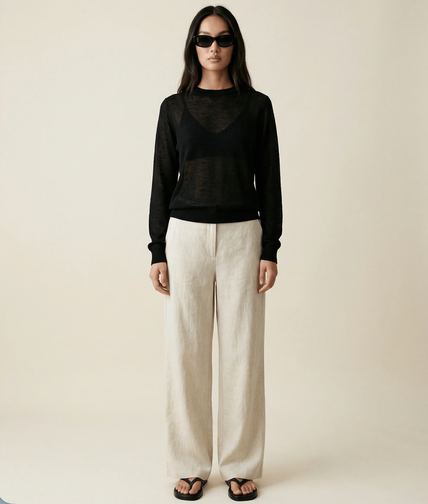 Amanda Maria, Linen Crew Neck