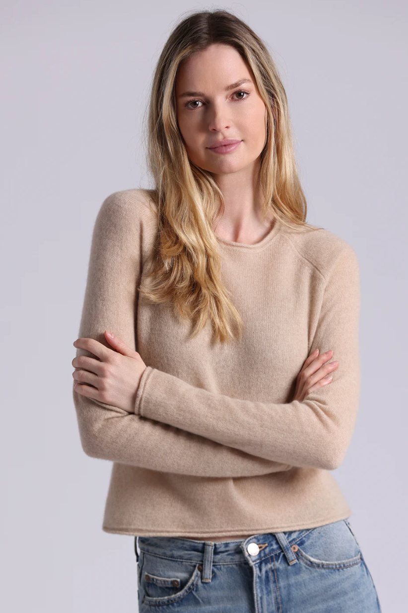 Minnie Rose, Sheer Raglan Crew, TS