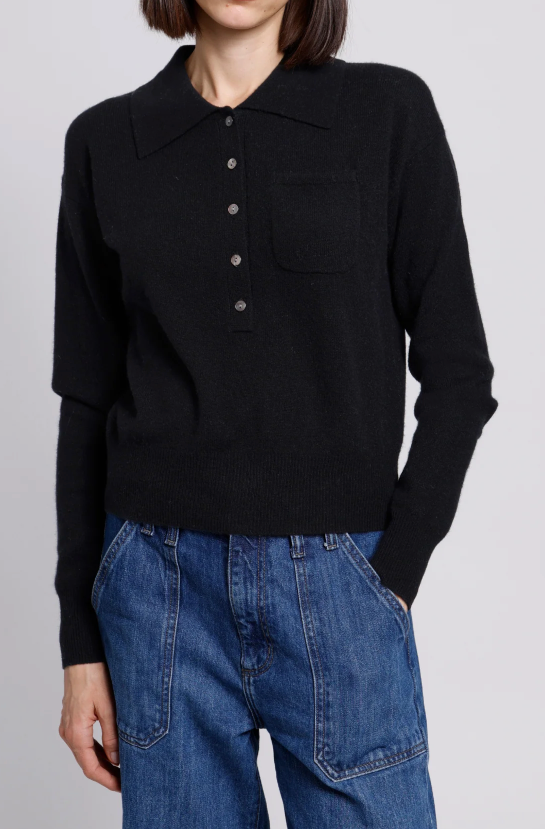 MR, Cashmere Collared Henley