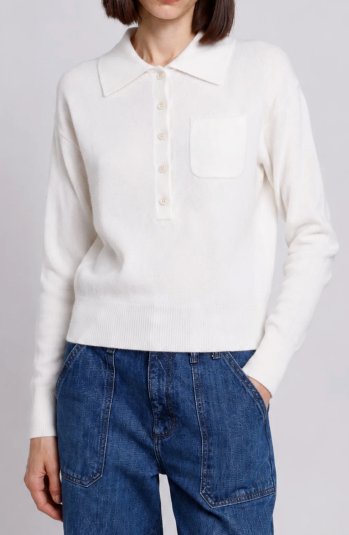 MR, Cashmere Collared Henley