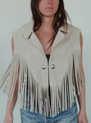 Crossbow Leather, Suede Shawl Vest