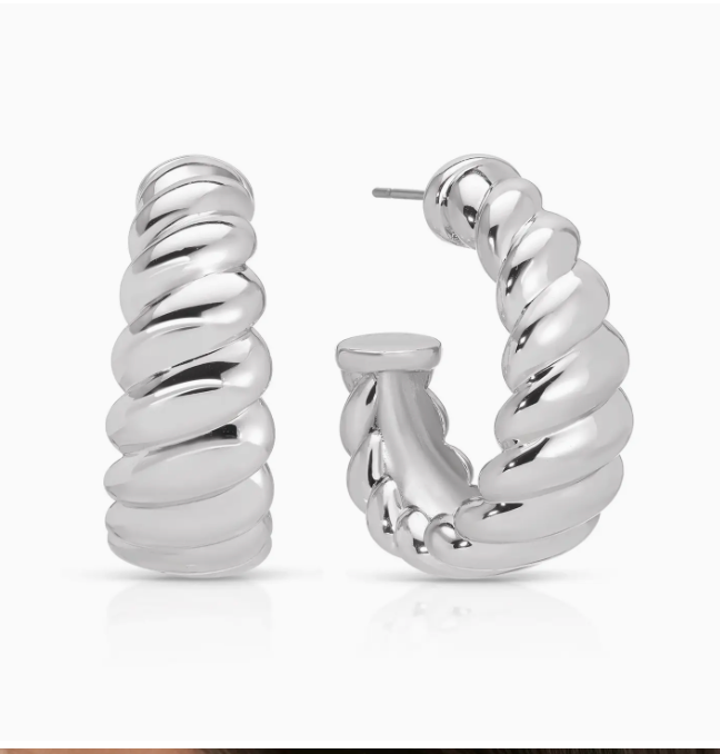 Ettika, Modern Ribbed Hoops, Earrings