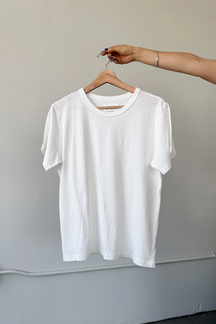 Le Bon Vintage Boy Tee // White
