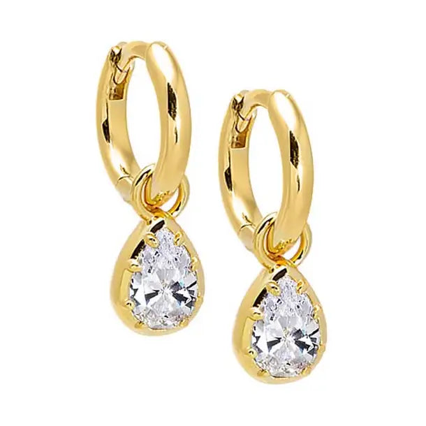 AR, Pear Bezel Earring