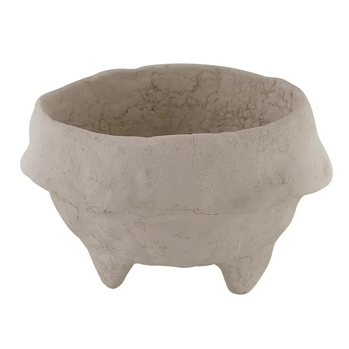 Paper Mache Bowl, Grey