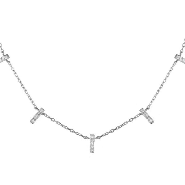Venice - Pave Bar Necklace