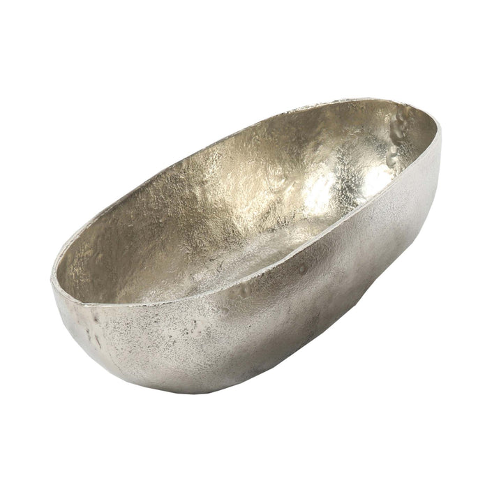 Raw Nickel Oval Bowl