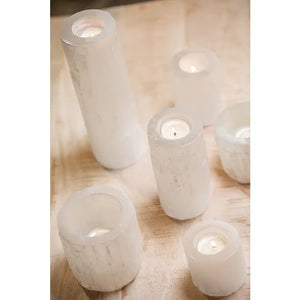 Selenite Votive Holder